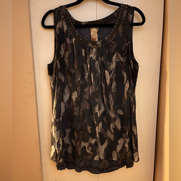 Da-Nang Silk Beaded Tunic Tank Size Large - Picture 3 of 16